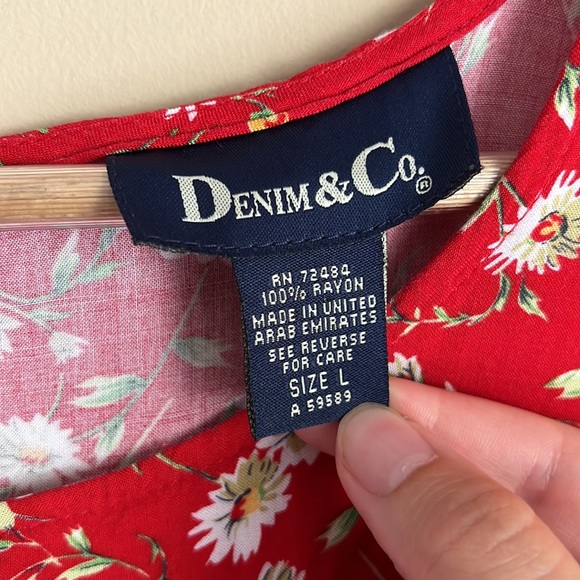 Vintage Sleeveless Red Summer Maxi Dress - Picture 4 of 7